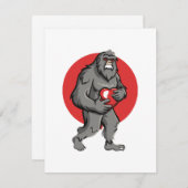 ビッグフット ハート バレンタインデー シーズンカード (正面/裏面)