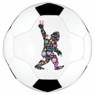 ビッグフット ヒッピーラブ ユーモアTシャツ サッカーボール