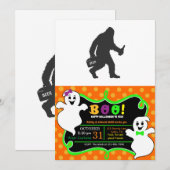 ビッグフット ビールのシルエット 招待状 (正面/裏面)