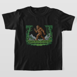 ビッグフット ピースサイン 自分を信じて サスカッチ Tシャツ