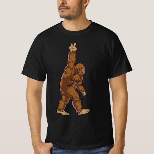 ビッグフット ピースサイン Tシャツ (正面)