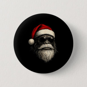ビッグフット フェイス サングラス サンタ クリスマス おもしろ Xmas サ 缶バッジ
