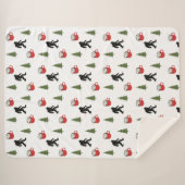 ビッグフット、ホットココア、松の木、アウトドア シェルパブランケット (正面(横))