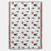 ビッグフット、ホットココア、松の木、アウトドア スローブランケット (正面縦)