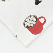 ビッグフット、ホットココア、松の木、アウトドア フリースブランケット (角)