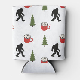 ビッグフット、ホットココア、松の木、アウトドア 缶クーラー