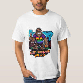 ビッグフット ポートランドを不思議に Tシャツ