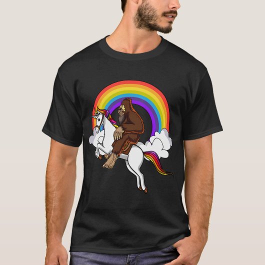 ビッグフット ユニコーン 乗馬 Tシャツ (正面)