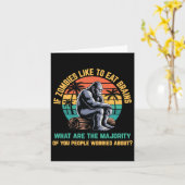 ビッグフット ユニークな サスクワッチ ゾンビ ホラー好き カード (黄色い花)