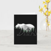 ビッグフット ラブ ハート ハンズ ベア シルエット バレンタイン カード (黄色い花)