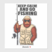 ビッグフット リラックスして釣りに行こう 面白いデザイン シール (シート)