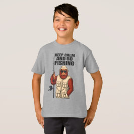 ビッグフット リラックスして釣りに行こう 面白い Tシャツ