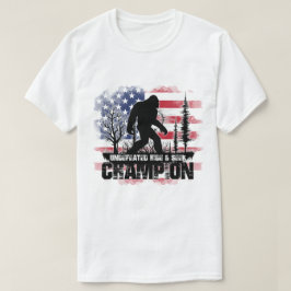 ビッグフット 不敗の隠れんぼチャンピオン アメリカ国旗 Tシャツ
