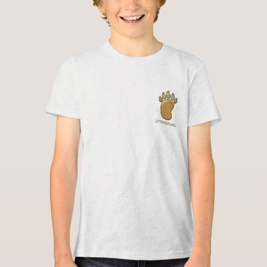 ビッグフット - 小さな探検家 - 子供と幼児 トライブレンドTシャツ (正面)