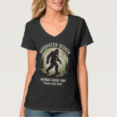 ビッグフット 森林 サスカッチ 探索 家族旅行 Tシャツ (正面)