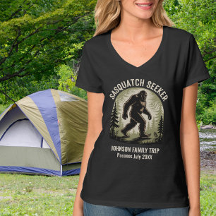 ビッグフット 森林 サスカッチ 探索 家族旅行 Tシャツ