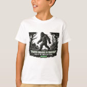 ビッグフット 自分を信じて 子供 ユーモア サスカッチ Tシャツ (正面)