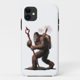 ビッグフット 花火 7月4日 アメリカ国旗 サスカッチ iPhone 11 ケース