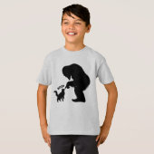 ビッグフット 遊び好き 長毛猫 の鼻ぽち Tシャツ (正面フル)