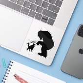 ビッグフット 遊び好き 長毛猫 の 鼻ぺち シール (ノートパソコンとiPhone)