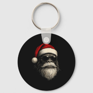 ビッグフット 顔 サングラス サンタ クリスマス おもしろい Xmas サ キーホルダー