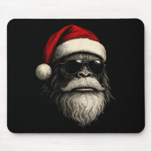 ビッグフット 顔 サングラス サンタ クリスマス おもしろい Xmas マウスパッド