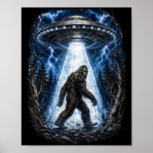 ビッグフット UFO エイリアン 誘拐 おもしろ サスカッチ  ポスター