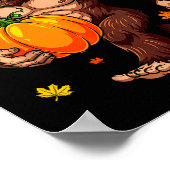 ビッグフットLgrim七面鳥パンプキン感謝祭デイボーイズ ポスター (角)