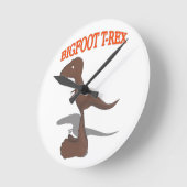 ビッグフットTレックススケッチ ラウンド壁時計 (傾斜)