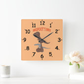 ビッグフットTレックス スクエア壁時計 (ホーム)