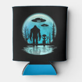 ビッグフットUFOエイリアン 缶クーラー (正面)