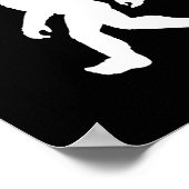 ビッグフットyetiサスカッチ醜いクリスマスセーターT型 ポスター (角)