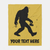 ビッグフパーソナライズされたートサスカッチ魚釣り毛布 フリースブランケット (正面)