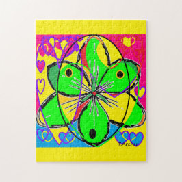 ビッグフラワーにサインされたオリジナルアートデザインかわいらし非常に ジグソーパズル