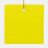 ビッグフラワーにサインされたオリジナルアートデザインかわいらし非常に セラミックオーナメント (裏面)