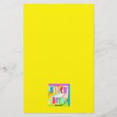 ビッグフラワーにサインされたオリジナルアートデザインかわいらし非常に 便箋 (裏面)