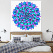 ビッグフリギンパープルドードル キャンバスプリント (インサイチュ (寝室))