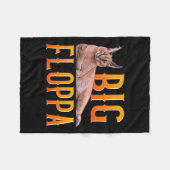 ビッグフロッパミームかわいいカラカルキャット フリースブランケット (正面(横))