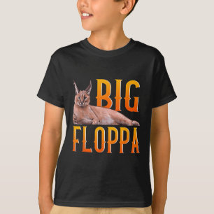ビッグフロッパミームかわいいカラカルキャット Tシャツ