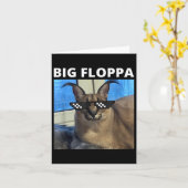 ビッグフロッパミーム猫 カード (黄色い花)