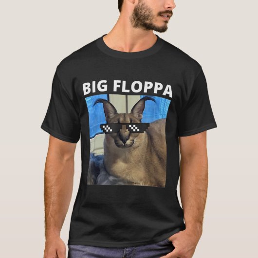 ビッグフロッパミーム猫 Tシャツ (正面)