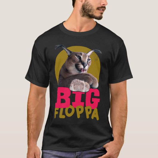 ビッグフロッパミーム 猫 Tシャツ (正面)