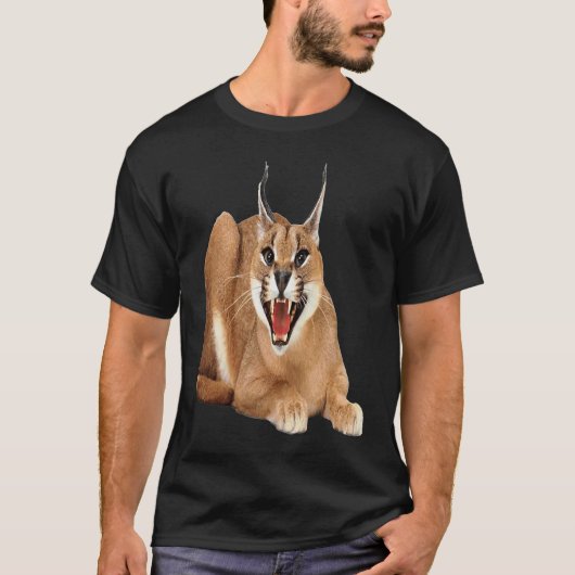 ビッグフロッパー ネコ カラカル Tシャツ (正面)
