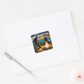 ビッグフートアットキャンプファイア&レトロRv スクエアシール (封筒)