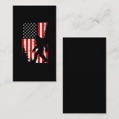 ビッグフートアメリカンフラグフォレストサスカッチファン 名刺 (正面/裏面)