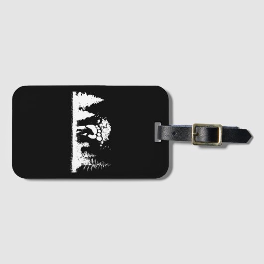 ビッグフートインザフォレストサスカッチイェティ ラゲッジタグ (正面横)