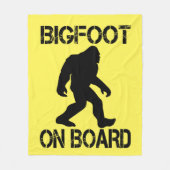 ビッグフートオンボードおもしろい- Bigfoot フリースブランケット (正面)