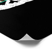 ビッグフートカヤックパドリング湖ホワイトウォーターカヌー ポスター (角)