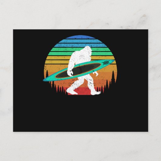 ビッグフートカヤックパドリング湖ホワイトウォーターカヌー ポストカード (正面)