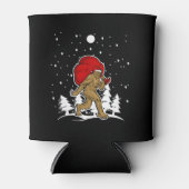 ビッグフートクリスマスシャツホリデーパーティイエティTシャツ 缶クーラー (正面)